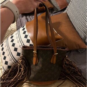 Vintage Boho LV small bucket purse